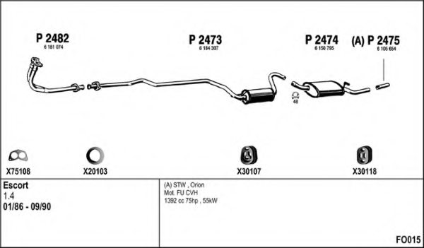 FENNO FO015 Exhaust System